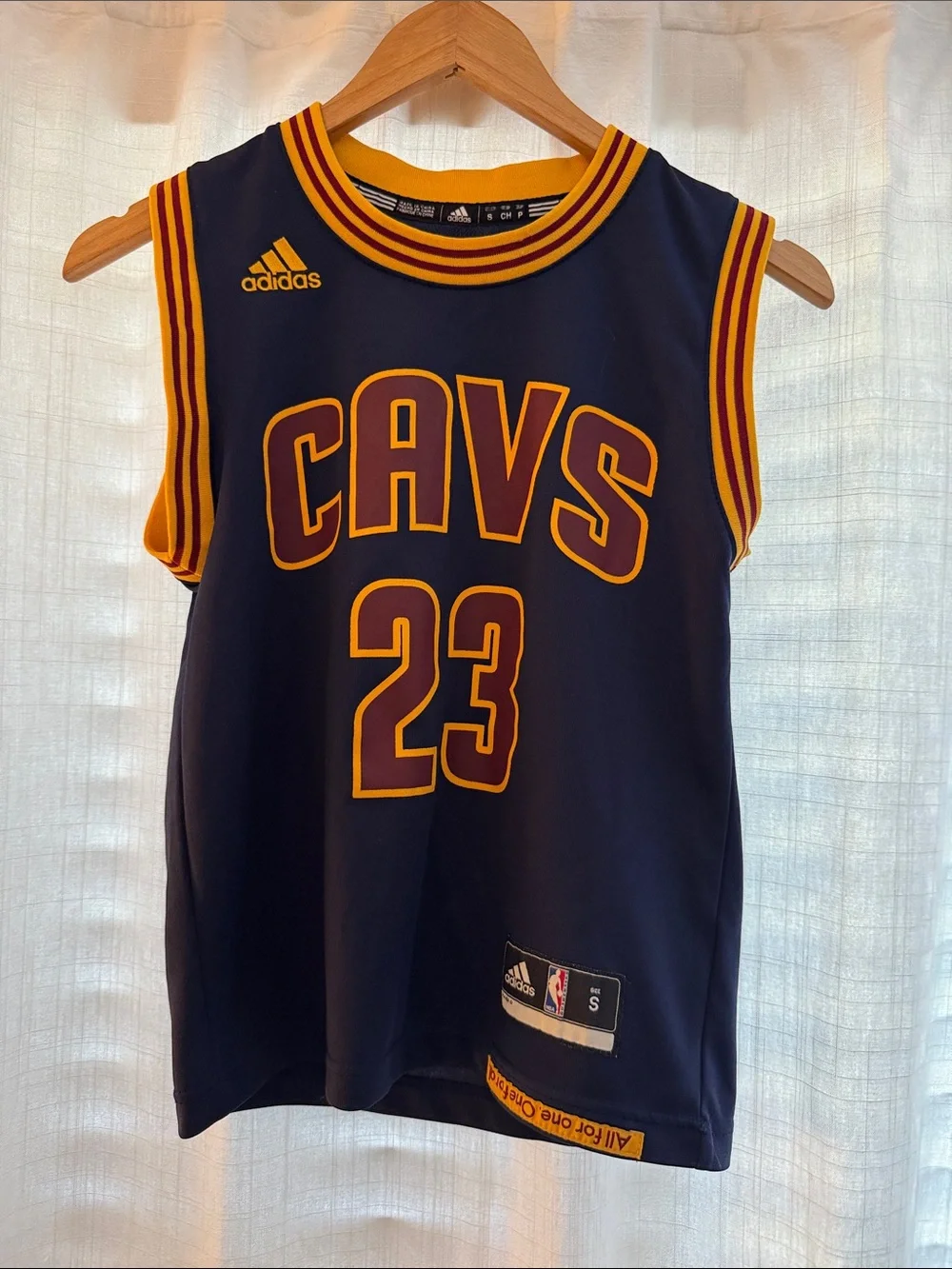 adidas Kids Cleveland Cavaliers Navy & Gold CAVS 23 Basketball Jersey